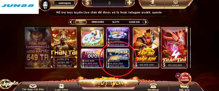 Poker Jun88 game chơi đẳng cấp